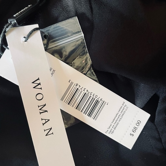 T Tahari plus Size 1X Blouse Black 100% Polyester 🆕 New - Picture 12 of 13